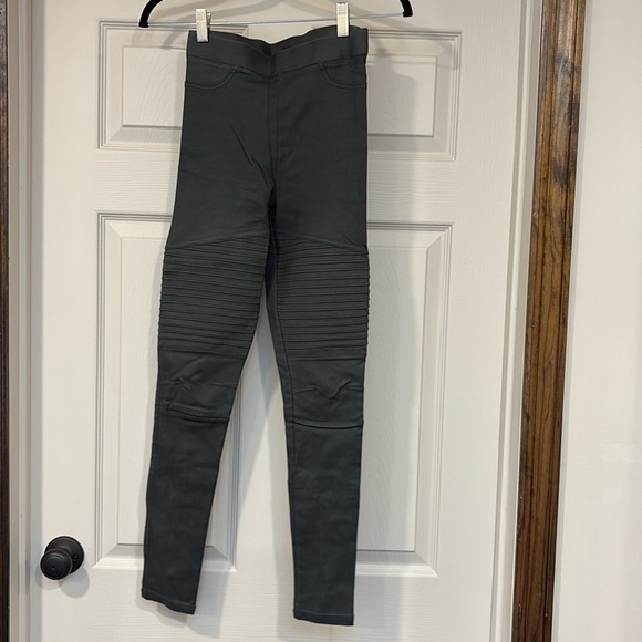 OOBERSWANK Coated High Waisted Moto Leggings - Hunter green - Picture 3 of 5